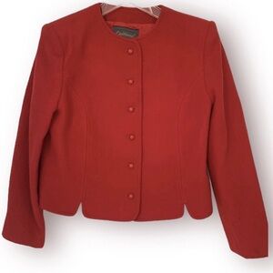 Vtg Epitome Made In Japan Wool Jacket Blazer Petites Retro Structured Tailored